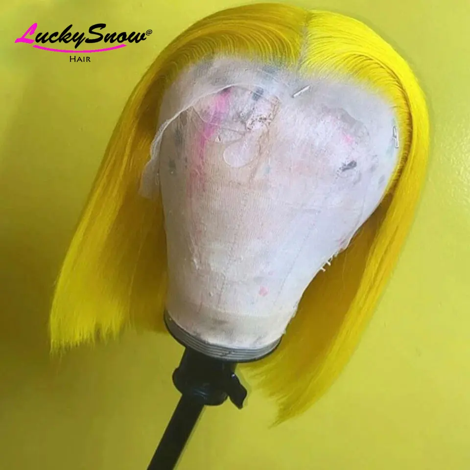 Ярко-желтый прямой короткий боб, высокое качество, прозрачный 13x4, кружевной фронтальный парик, бразильский парик из человеческих волос, плотность 180 для женщин
Ярко-желтый прямой короткий боб, высокое качество, прозрачный 13x4, кружевной фронтальный парик, бразильский парик из человеческих волос, плотность 180 для женщин