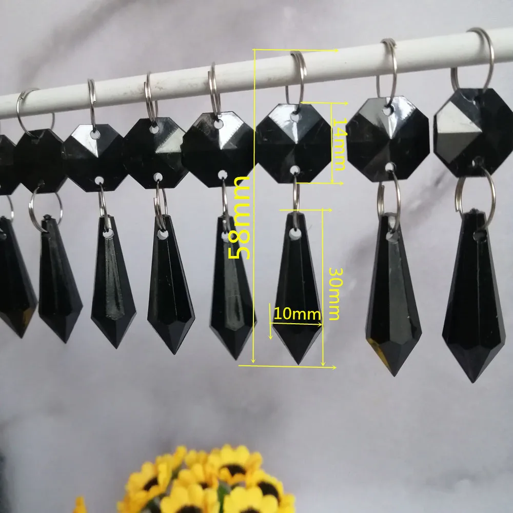 Camal 10pcs L58mm Black Drop Pendant Acrylic Octagonal Beads Garland Chandelier Hanging Home Party Curtain Wedding Centerpiece
Camal 10pcs L58mm Black Drop Pendant Acrylic Octagonal Beads Garland Chandelier Hanging Home Party Curtain Wedding Centerpiece