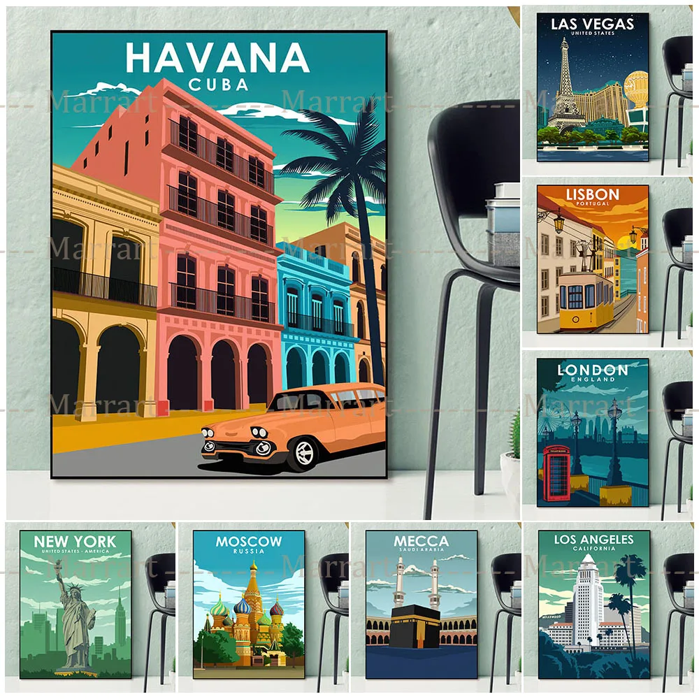 Barcelona,Boston,Havana And Las Vegas Vintage Wall Art Canvas Painting Spain And France Travel Art Poster And Prints Home Decor
Barcelona,Boston,Havana And Las Vegas Vintage Wall Art Canvas Painting Spain And France Travel Art Poster And Prints Home Decor