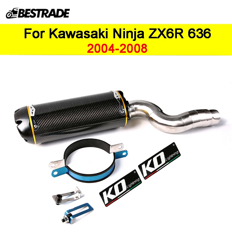 For Kawasaki Ninja ZX6R ZX636 2004-2008 Motorcycle Exhaust System Mid Connect Link Pipe Slip On Muffler Tips Escape
For Kawasaki Ninja ZX6R ZX636 2004-2008 Motorcycle Exhaust System Mid Connect Link Pipe Slip On Muffler Tips Escape