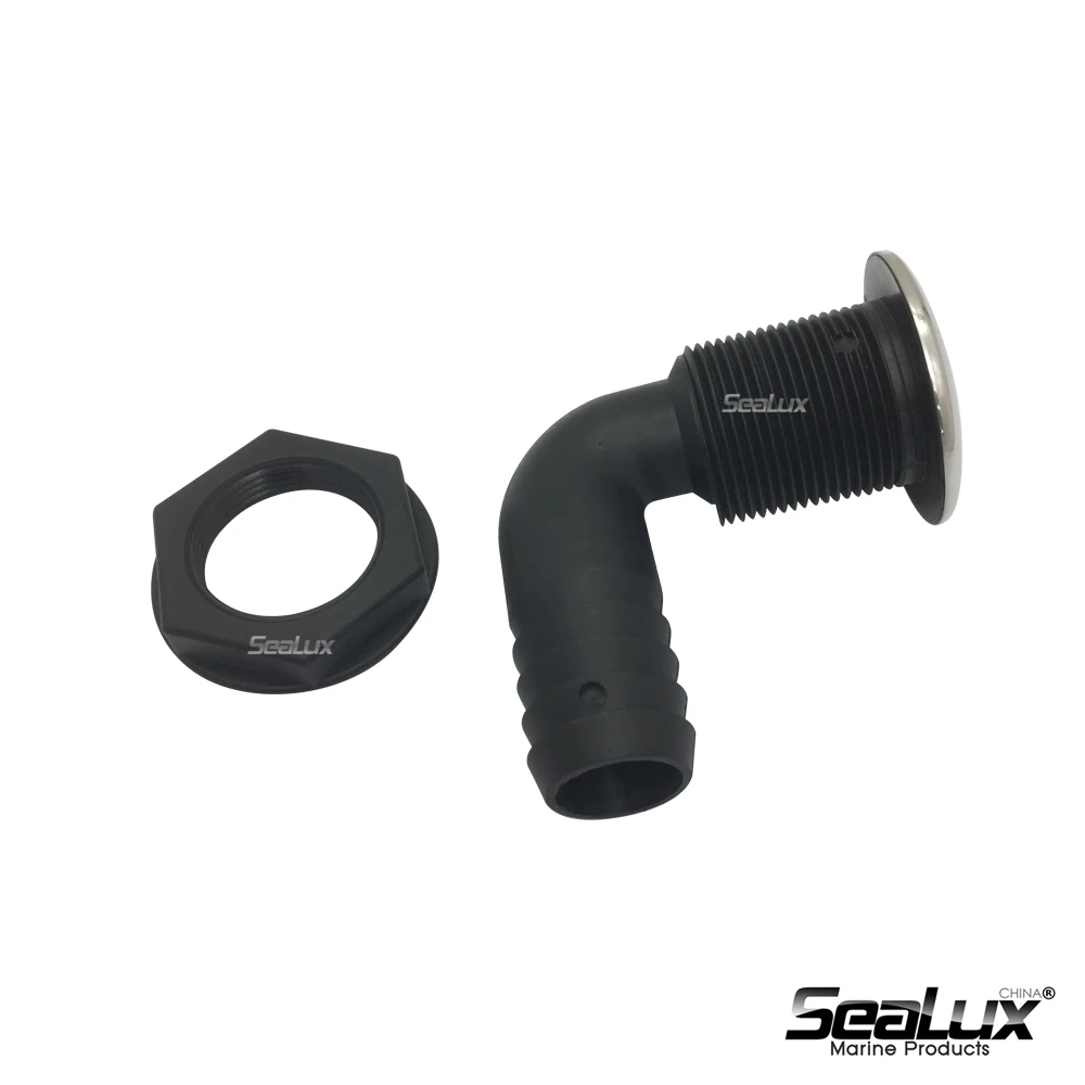 Sealux UV Stabilized Black Plastic Nylon Thru Hull (1, 1-1/8, 1-1/4)inch with SS316 cover (90degree) for Boat Yacht
Sealux UV Stabilized Black Plastic Nylon Thru Hull (1, 1-1/8, 1-1/4)inch with SS316 cover (90degree) for Boat Yacht
