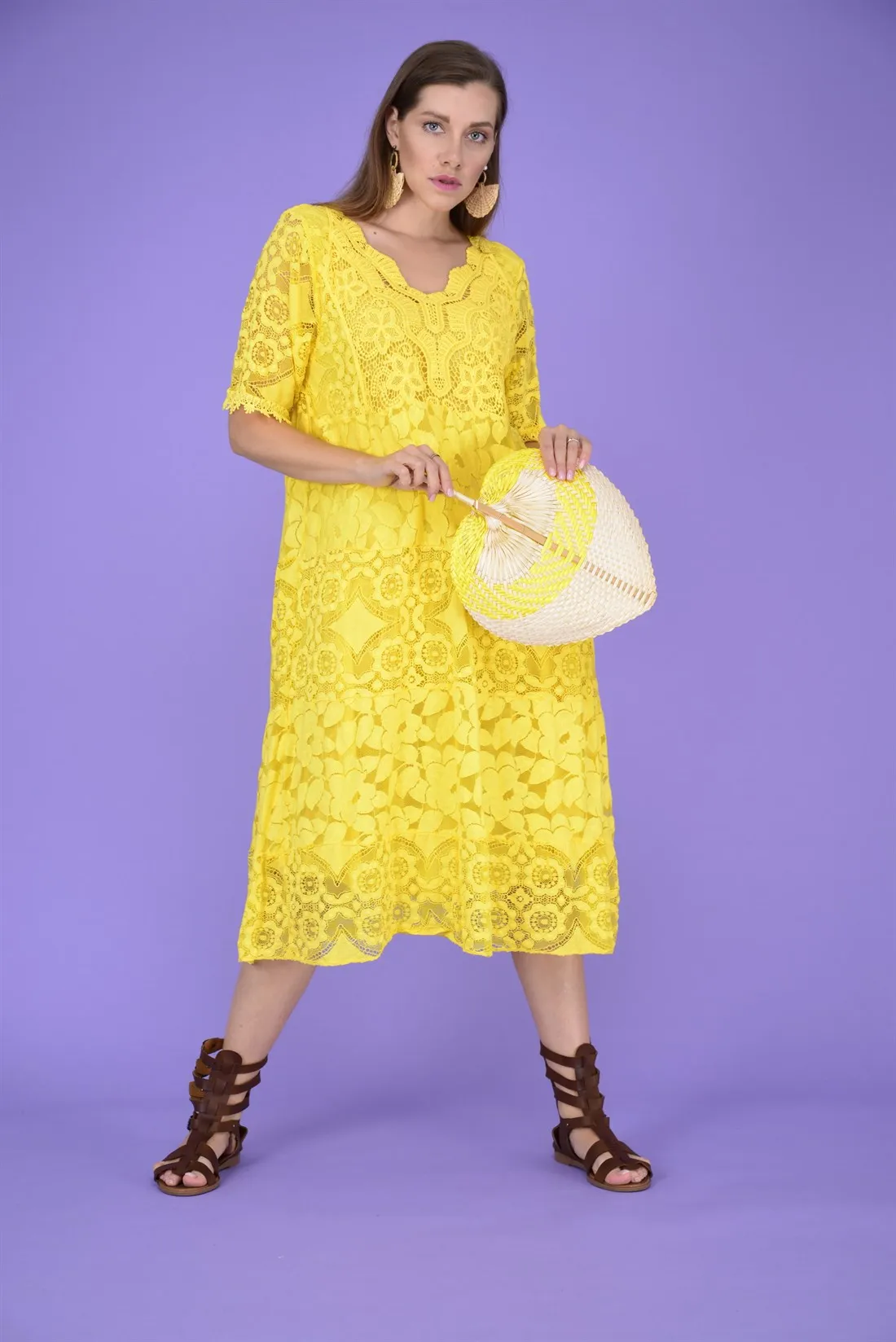 Glaya Lace And Guipure Detailed Yellow Color Half Sleeve Viscose Fabric Long Dress 2022 New Fashion Women's Clothing
Glaya Lace And Guipure Detailed Yellow Color Half Sleeve Viscose Fabric Long Dress 2022 New Fashion Women's Clothing