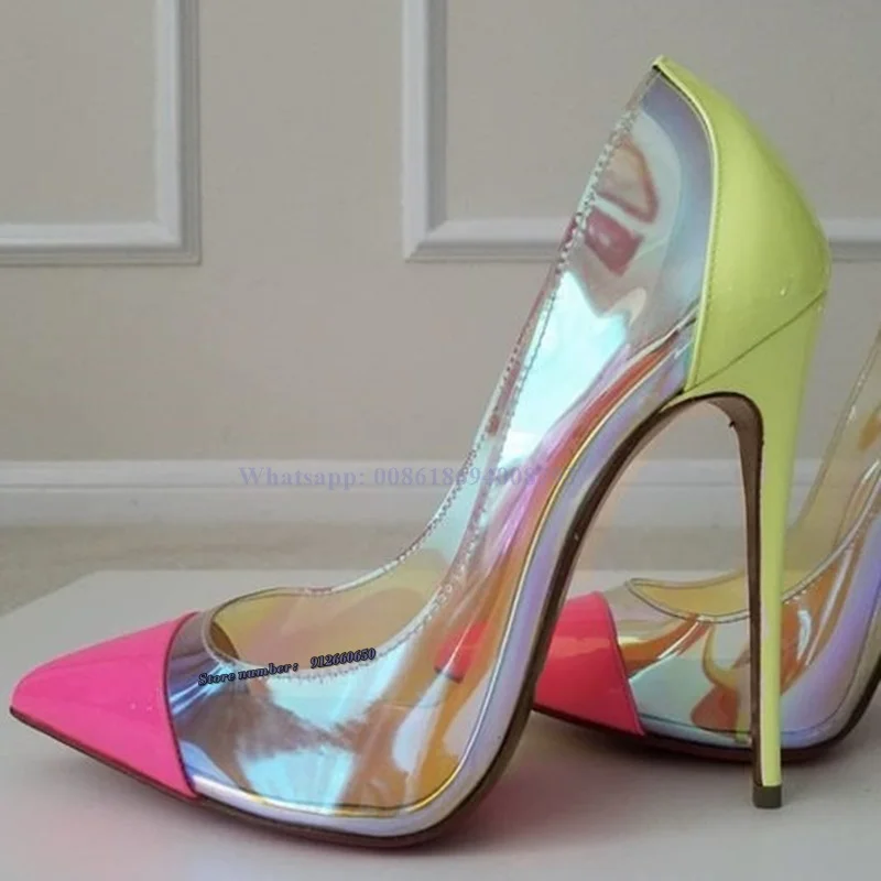 Splicing PVC Candy Color Shallow Pumps 12CM 10CM 8CM Stiletto Heels Women Shoes Slip On Pointed Toe Casual Gorgeous Women Pumps
Splicing PVC Candy Color Shallow Pumps 12CM 10CM 8CM Stiletto Heels Women Shoes Slip On Pointed Toe Casual Gorgeous Women Pumps