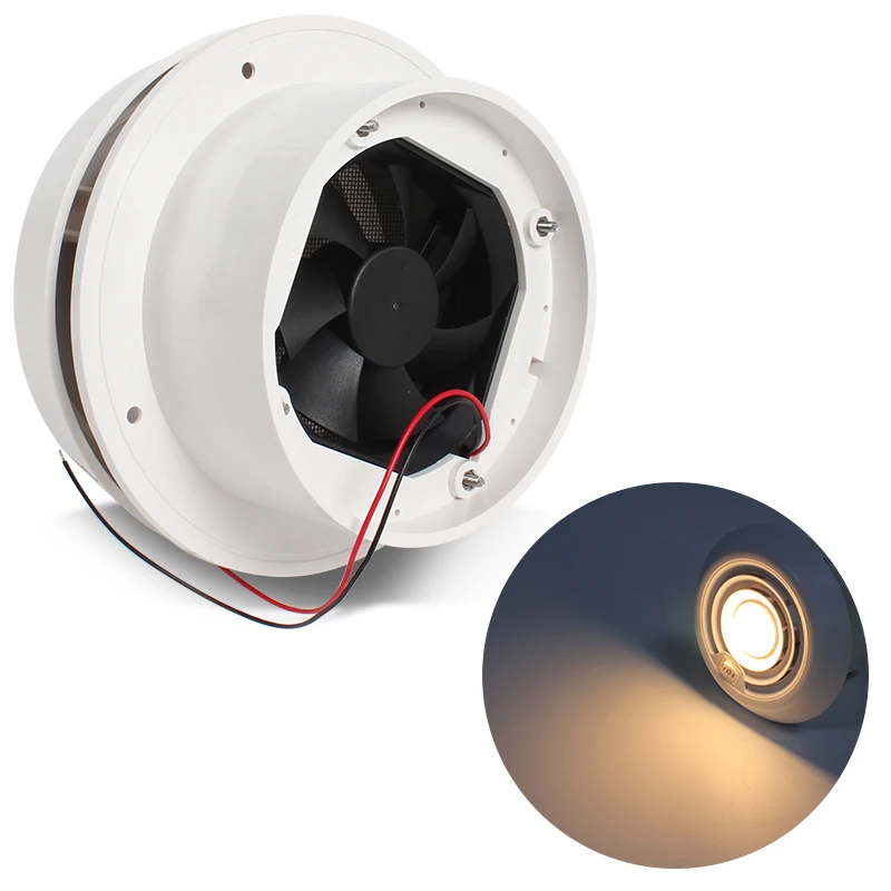 HEYRV 12V White Exhaust Cooling Mushroom Head Fan Plumbing Vent with LED light Roof Mount Ventilation Extractor
HEYRV 12V White Exhaust Cooling Mushroom Head Fan Plumbing Vent with LED light Roof Mount Ventilation Extractor