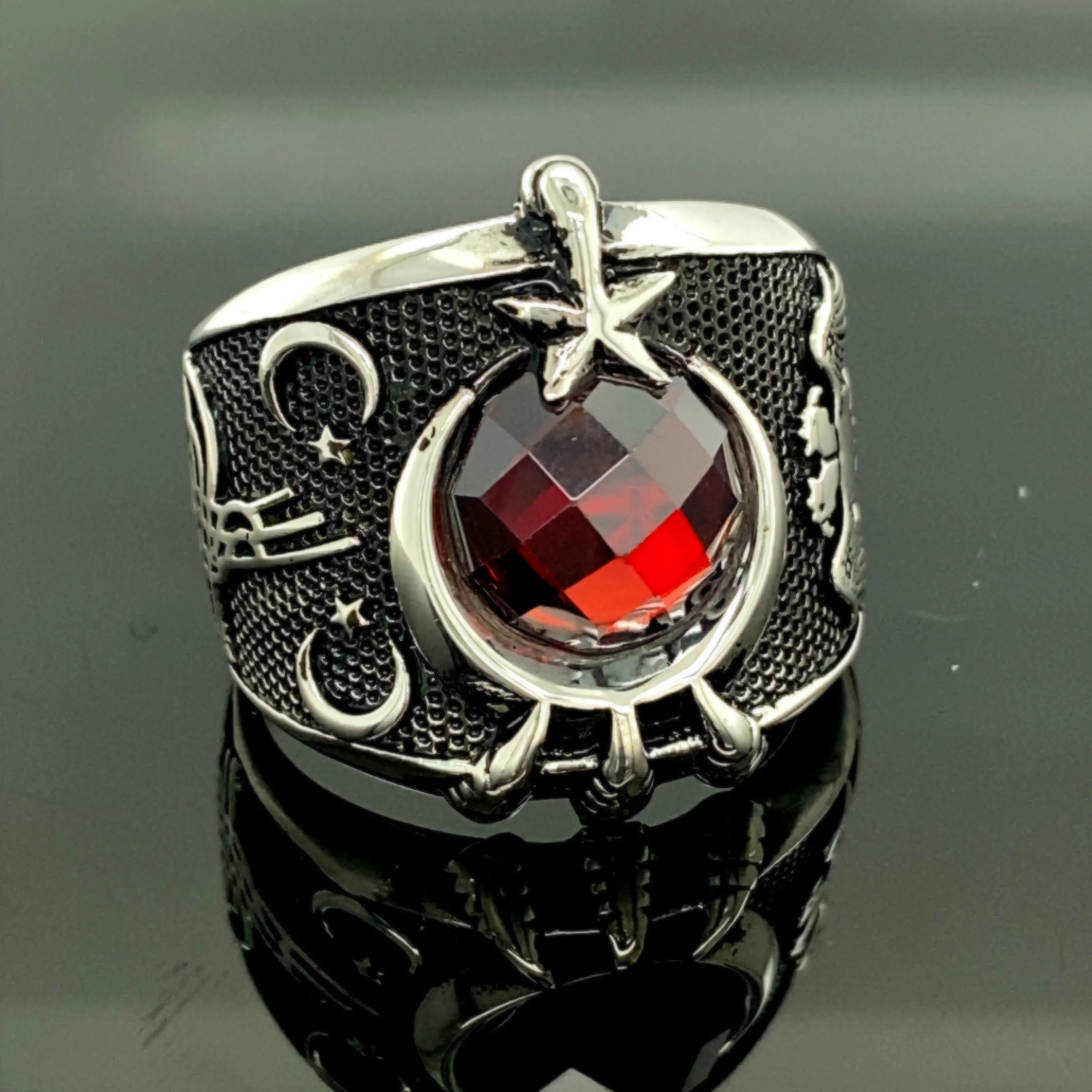 Handmade Turkish Flag Silver Ring , İslamic Ring , Moon And Star Ring , 925 Sterling Silver Symbolic Ring , Gift For Him
Handmade Turkish Flag Silver Ring , İslamic Ring , Moon And Star Ring , 925 Sterling Silver Symbolic Ring , Gift For Him