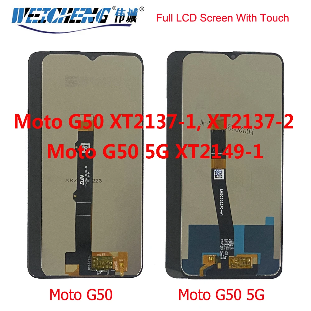 100% Tested LCD For Motorola Moto G50 5G LCD XT2149 Display Touch Screen Digiziter Assembly For Moto G50 LCD XT2137-1 XT2137-2
100% Tested LCD For Motorola Moto G50 5G LCD XT2149 Display Touch Screen Digiziter Assembly For Moto G50 LCD XT2137-1 XT2137-2