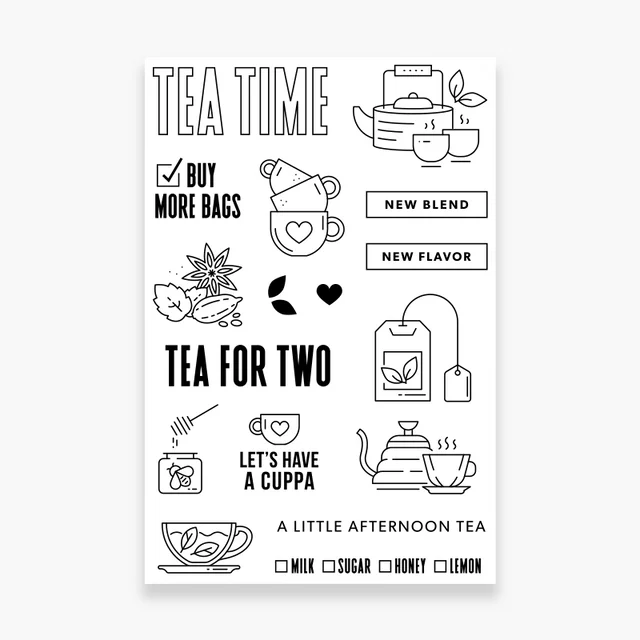 CLEAR STAMP tea time DIY Scrapbook Card album paper craft silicon rubber roller transparent stamps 215
CLEAR STAMP tea time DIY Scrapbook Card album paper craft silicon rubber roller transparent stamps 215