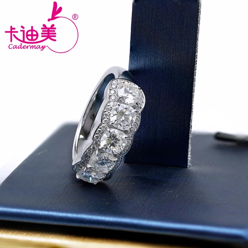 Cadermay Jewelry 5 Stones Design Silver925 Moissanite Ring 4.5mm Cushion Moissanite Diamond Engagement Wedding Ring Band
Cadermay Jewelry 5 Stones Design Silver925 Moissanite Ring 4.5mm Cushion Moissanite Diamond Engagement Wedding Ring Band