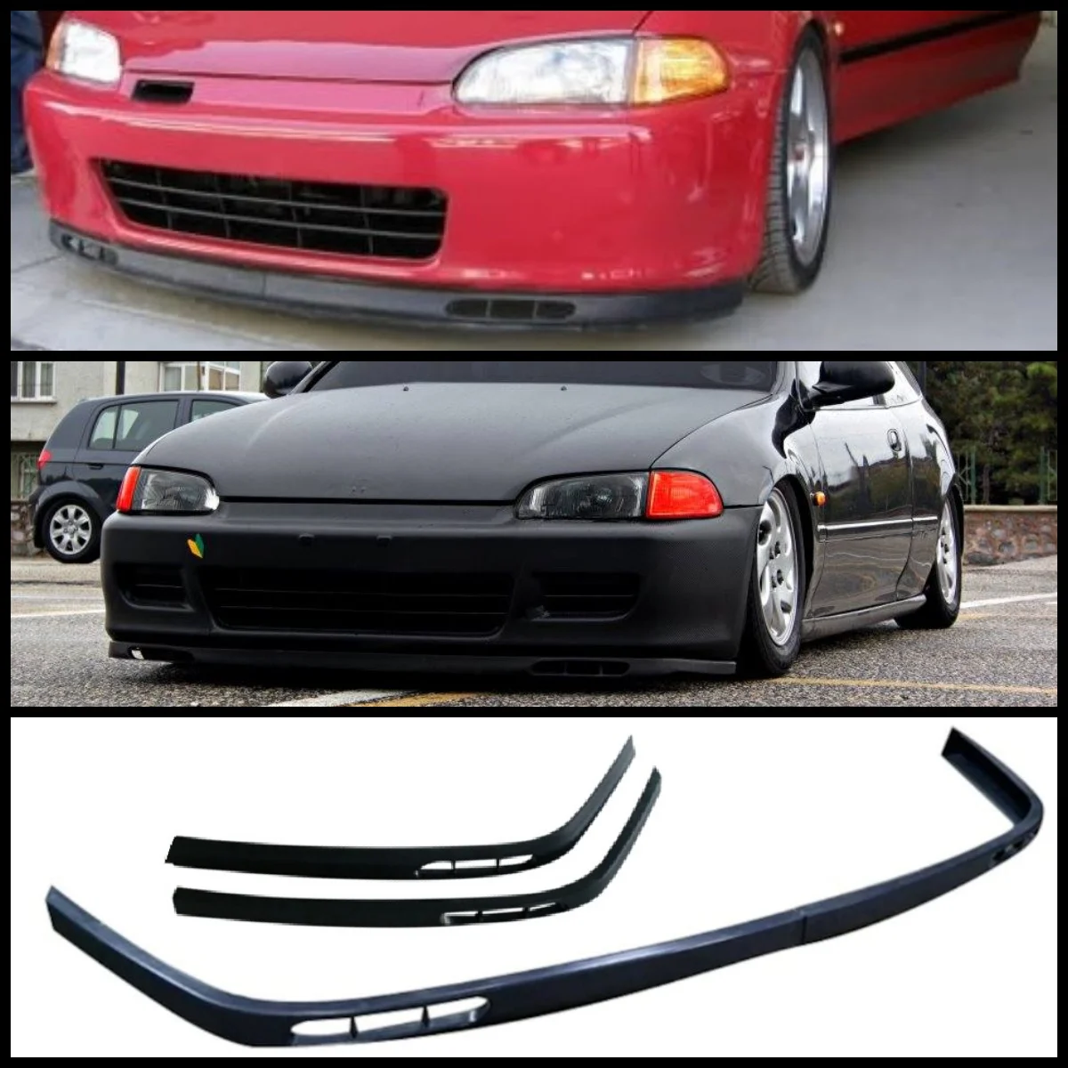 Для Honda Civic EG Laguna модель передний бампер губа Универсальный 2 шт. диффузор черный бампер губа спойлер комплект для тюнинга тела
Для Honda Civic EG Laguna модель передний бампер губа Универсальный 2 шт. диффузор черный бампер губа спойлер комплект для тюнинга тела