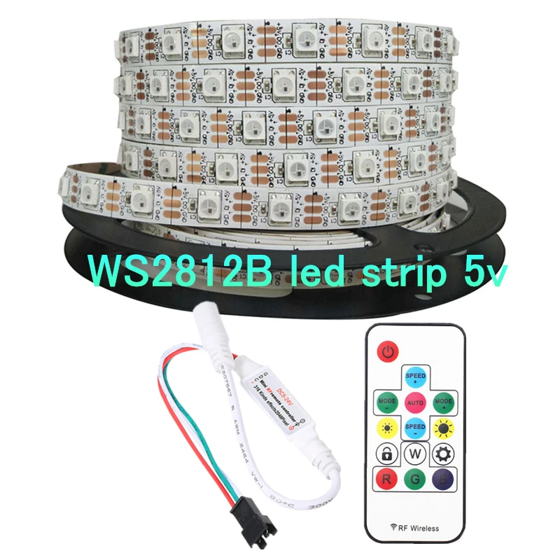 WS2812 Светодиодная лента, индивидуально Адресуемая умная WS2812B RGB Светодиодная лента, черная/белая Водонепроницаемая печатная плата IP30/65 DC5V 1 м 2 м 5 м 14 клавиш RF
WS2812 Светодиодная лента, индивидуально Адресуемая умная WS2812B RGB Светодиодная лента, черная/белая Водонепроницаемая печатная плата IP30/65 DC5V 1 м 2 м 5 м 14 клавиш RF