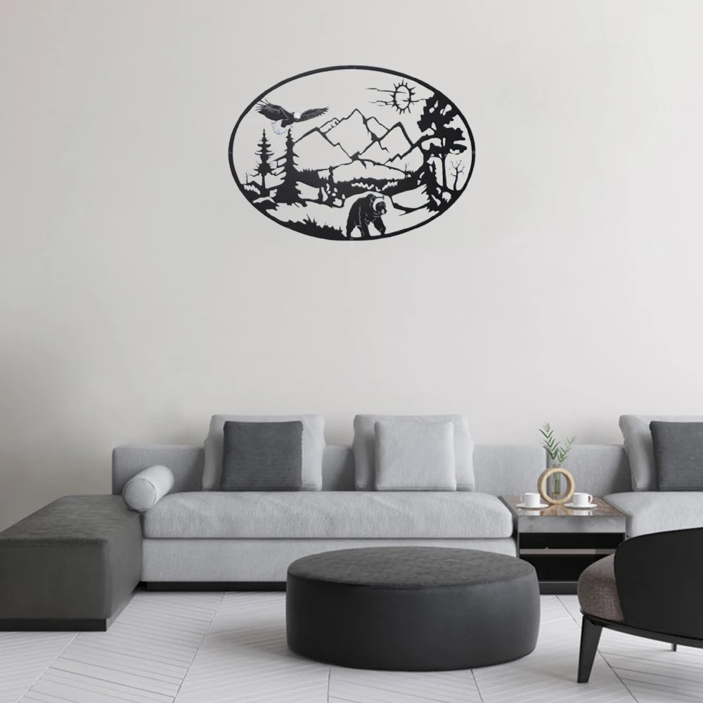 Bear Tree Bird Mountain Sun Nature View Metal Wall Art Decor Laser Cut Hanging for Indoor Outdoor Home Office Decorative Garden
Bear Tree Bird Mountain Sun Nature View Metal Wall Art Decor Laser Cut Hanging for Indoor Outdoor Home Office Decorative Garden