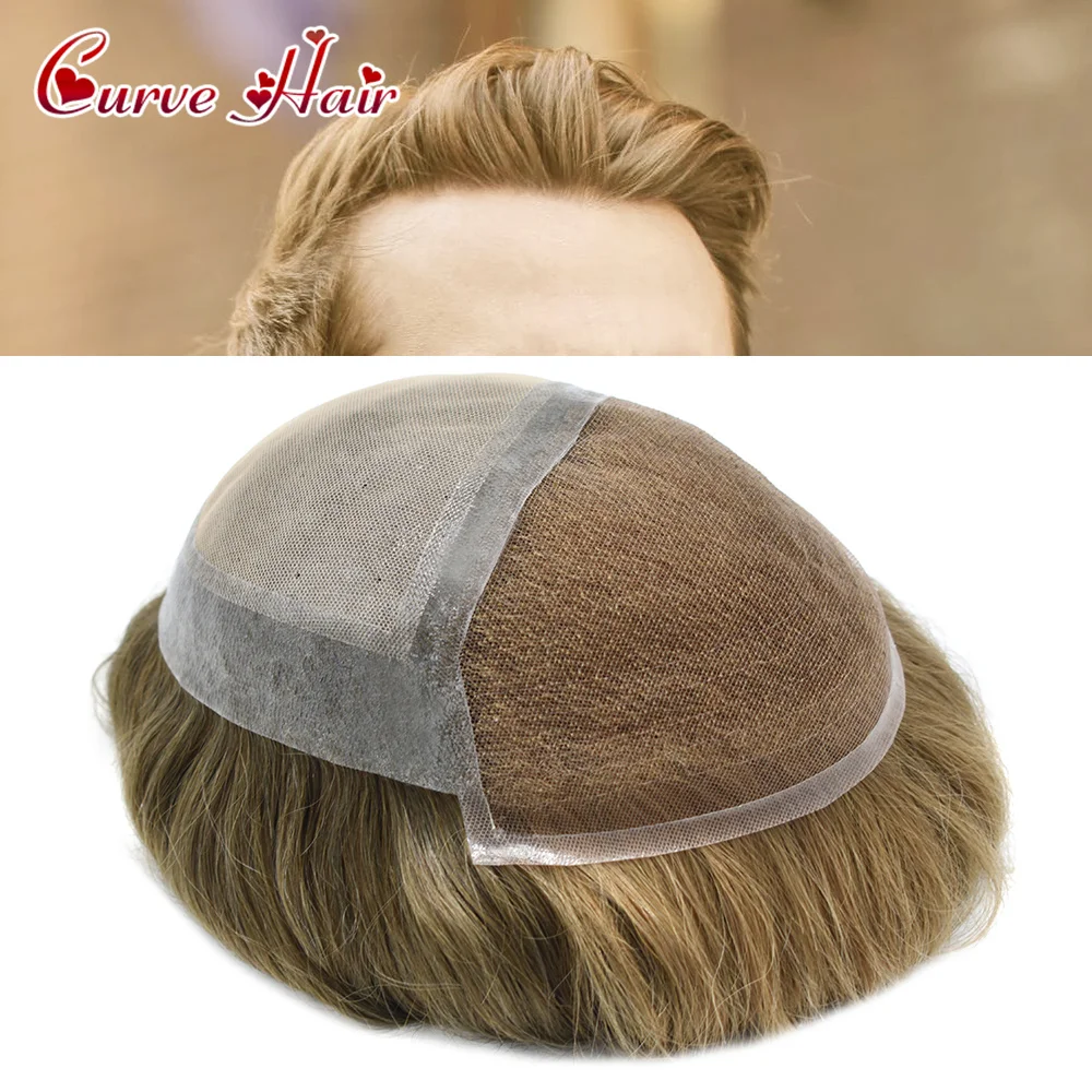 Two Base In One Mens Human Hair Toupee Half French Lace Half Mono Hair Pieces For Men Skin Around Hair System For Men
Two Base In One Mens Human Hair Toupee Half French Lace Half Mono Hair Pieces For Men Skin Around Hair System For Men