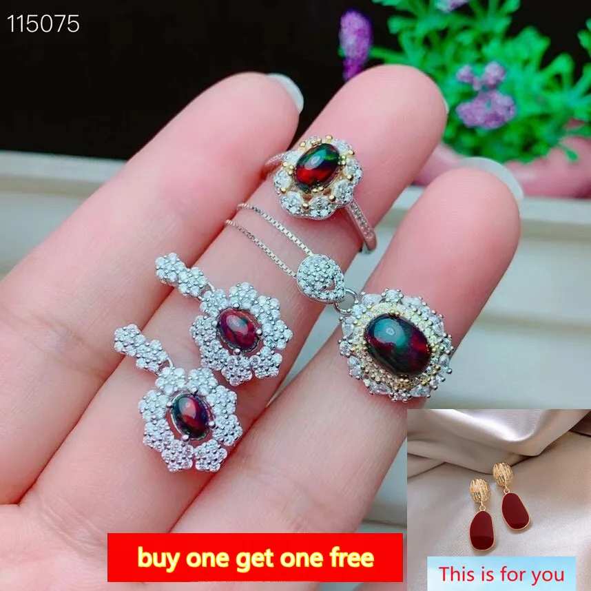 KJJEAXCMY fine Jewelry 925 sterling silver inlaid natural black opal new girl lovely pendant ring earring set support test
KJJEAXCMY fine Jewelry 925 sterling silver inlaid natural black opal new girl lovely pendant ring earring set support test