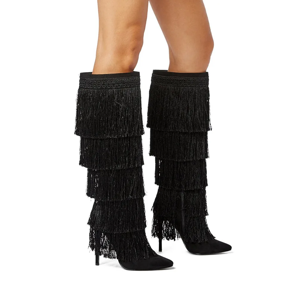 Autumn Winter Women Tassels Knee High Boots Sexy Pointed Toe Thin Heels Boots Women High Boots Women Shoes Botas De Mujer
Autumn Winter Women Tassels Knee High Boots Sexy Pointed Toe Thin Heels Boots Women High Boots Women Shoes Botas De Mujer