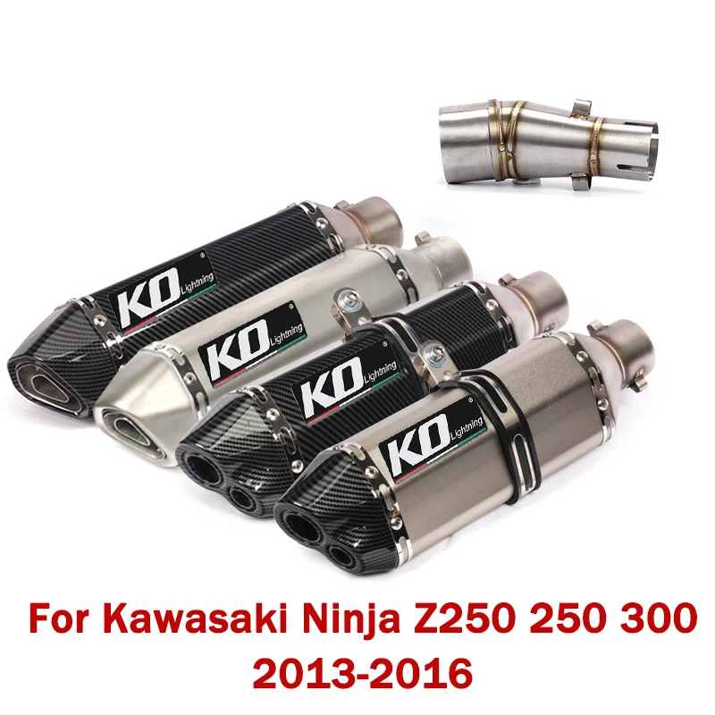 Exhaust Middle Pipe Connect Link Tube Escape Slip On Muffler Baffles Removable DB Killer For Kawasaki Ninja Z250 250 300 2013-16
Exhaust Middle Pipe Connect Link Tube Escape Slip On Muffler Baffles Removable DB Killer For Kawasaki Ninja Z250 250 300 2013-16