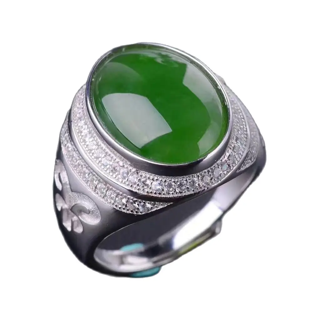 KJJEAXCMY Fine jewelry 925 silver inlaid colorful natural jade ring men and women
KJJEAXCMY Fine jewelry 925 silver inlaid colorful natural jade ring men and women
