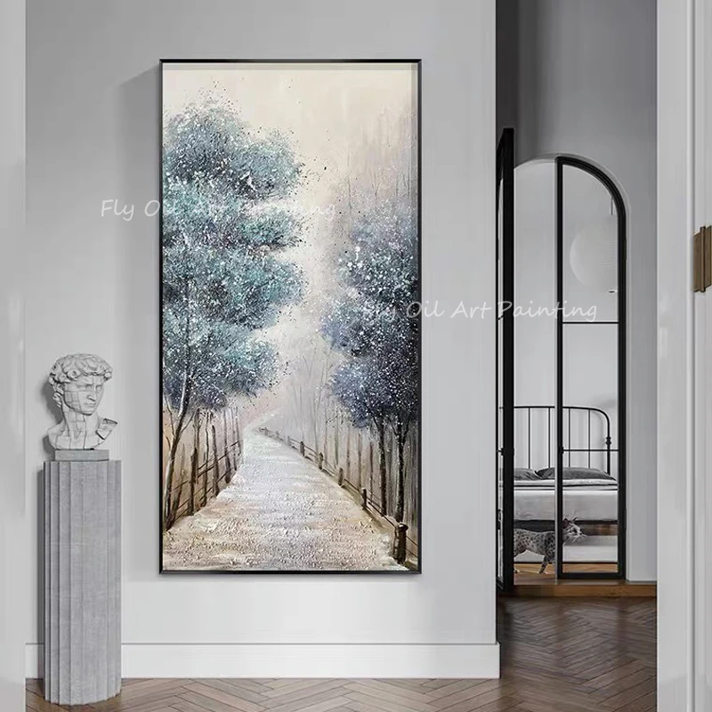 Thick Forest Tree Landscape 100% Hand Painted Big Size Modern Abstract oil painting for office living room decoration gift
Thick Forest Tree Landscape 100% Hand Painted Big Size Modern Abstract oil painting for office living room decoration gift
