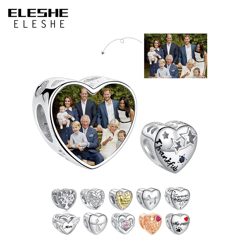 Fit Original Bracelet Custom Photo Charms 925 Sterling Silver Thankful and Small Star Heart Bead DIY Fashion Jewelry Making
Fit Original Bracelet Custom Photo Charms 925 Sterling Silver Thankful and Small Star Heart Bead DIY Fashion Jewelry Making