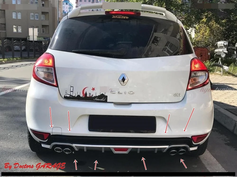 For Renault Clio 3 Hatchback Diffuser Accessories Universal Compatible Modified 4 Fake Exhaust Rear Bumper Attachment Car
For Renault Clio 3 Hatchback Diffuser Accessories Universal Compatible Modified 4 Fake Exhaust Rear Bumper Attachment Car
