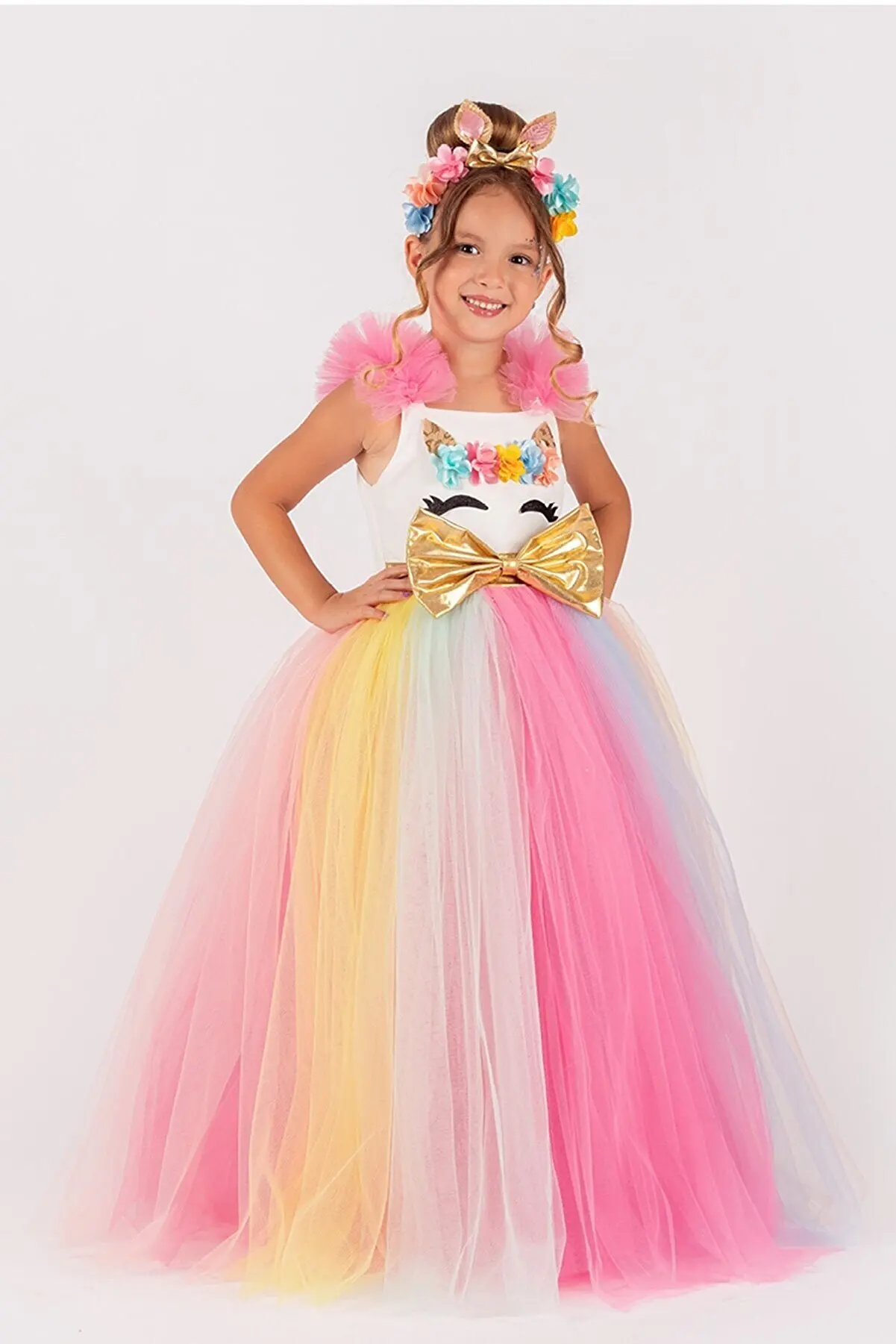 Long Unicorn Pink Crown And Ribbon Birthday Dress Elegant Design Girls' Dresses 6-10 Years Old Cotton Polyester Fabric
Long Unicorn Pink Crown And Ribbon Birthday Dress Elegant Design Girls' Dresses 6-10 Years Old Cotton Polyester Fabric