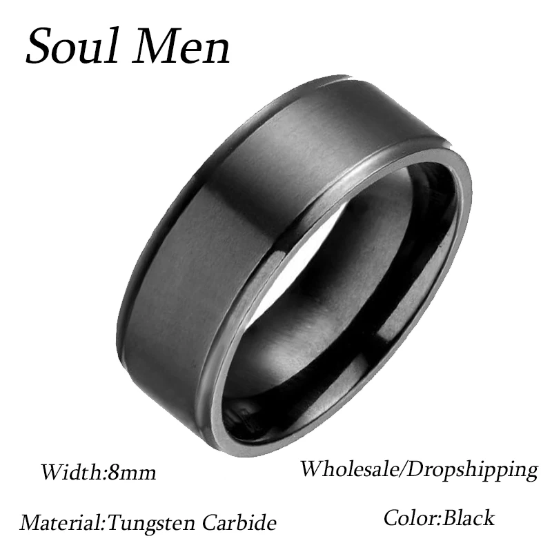 Wholesale Rings (10pcs/Lot) 8MM Black Men's Pure Titanium Rings Wedding Band Brushed Finish Comfort Fit Size 9-13 TI033RW
Wholesale Rings (10pcs/Lot) 8MM Black Men's Pure Titanium Rings Wedding Band Brushed Finish Comfort Fit Size 9-13 TI033RW