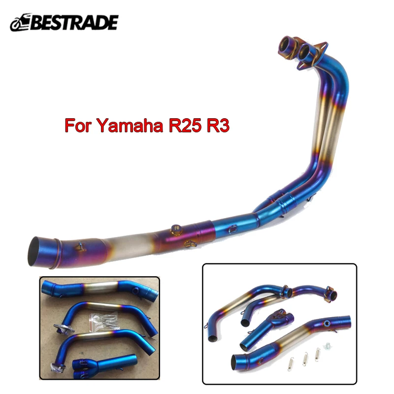 For Yamaha R25 2014-2022 R3 2015-2022 MT-03 Motorcycle Exhaust Front Middle Link Pipe Header Tube Stainless Steel Blue Color
For Yamaha R25 2014-2022 R3 2015-2022 MT-03 Motorcycle Exhaust Front Middle Link Pipe Header Tube Stainless Steel Blue Color