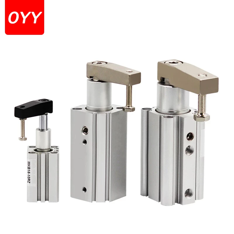 MKB16/20/25X10/20/30mm Small Pneumatic 90 Degree Rotation Rotary Cylinder Clamping Rotating Downward Pressure Angle Cylinder
MKB16/20/25X10/20/30mm Small Pneumatic 90 Degree Rotation Rotary Cylinder Clamping Rotating Downward Pressure Angle Cylinder