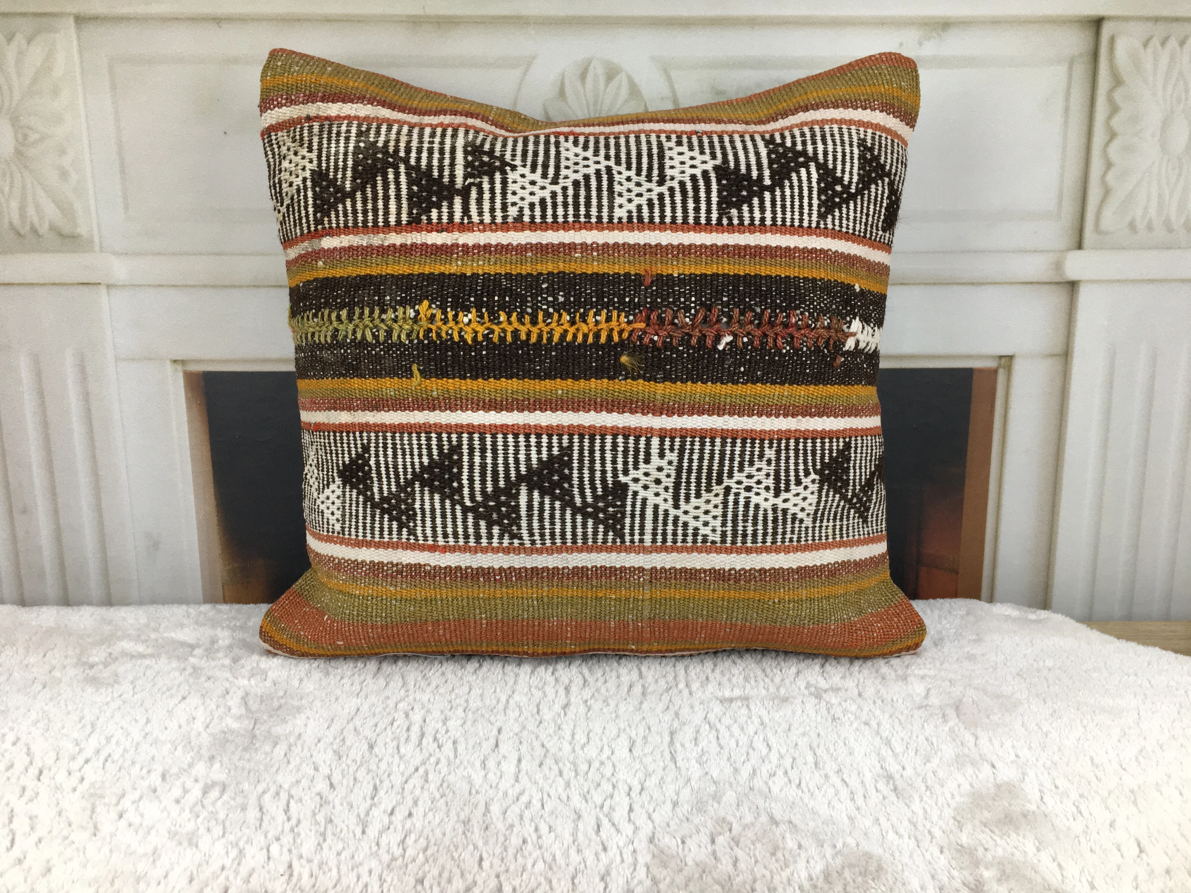 Турецкое постельное белье ручной работы декоративная подушка Kilim-18x18 дюймов-45x45 см шерстяная скрытая молния
Турецкое постельное белье ручной работы декоративная подушка Kilim-18x18 дюймов-45x45 см шерстяная скрытая молния