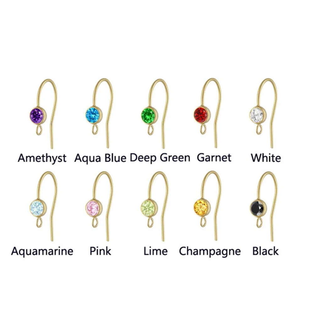 14K Gold Filled CZ Stone Ear Wire Hooks with Open Ring for Crystal Earring Jewelry Making
14K Gold Filled CZ Stone Ear Wire Hooks with Open Ring for Crystal Earring Jewelry Making
