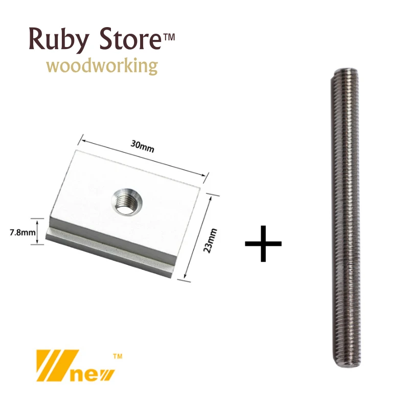 20PCS Set (10 Pairs) of M8 T-slider for Standard T-track + Threaded Rod M8 100mm, W-new
20PCS Set (10 Pairs) of M8 T-slider for Standard T-track + Threaded Rod M8 100mm, W-new