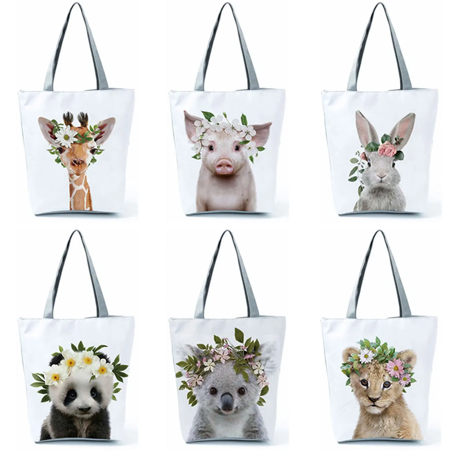 Cartoon Cute Animal Fashion Printed Handbags Daily Eco Friendly Foldable Shopping Bag High Capacity Portable Women Shoulder Bag
Cartoon Cute Animal Fashion Printed Handbags Daily Eco Friendly Foldable Shopping Bag High Capacity Portable Women Shoulder Bag