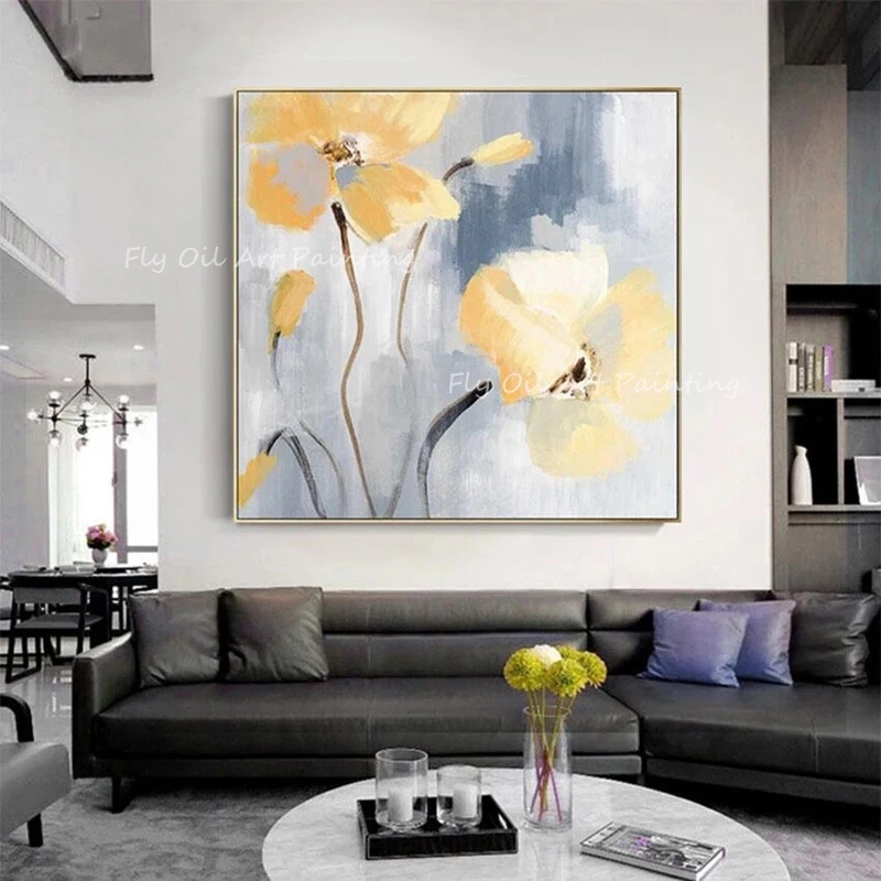 100% Handmade simple pure flower modern picture landscape oil painting for office living room decoration gift
100% Handmade simple pure flower modern picture landscape oil painting for office living room decoration gift