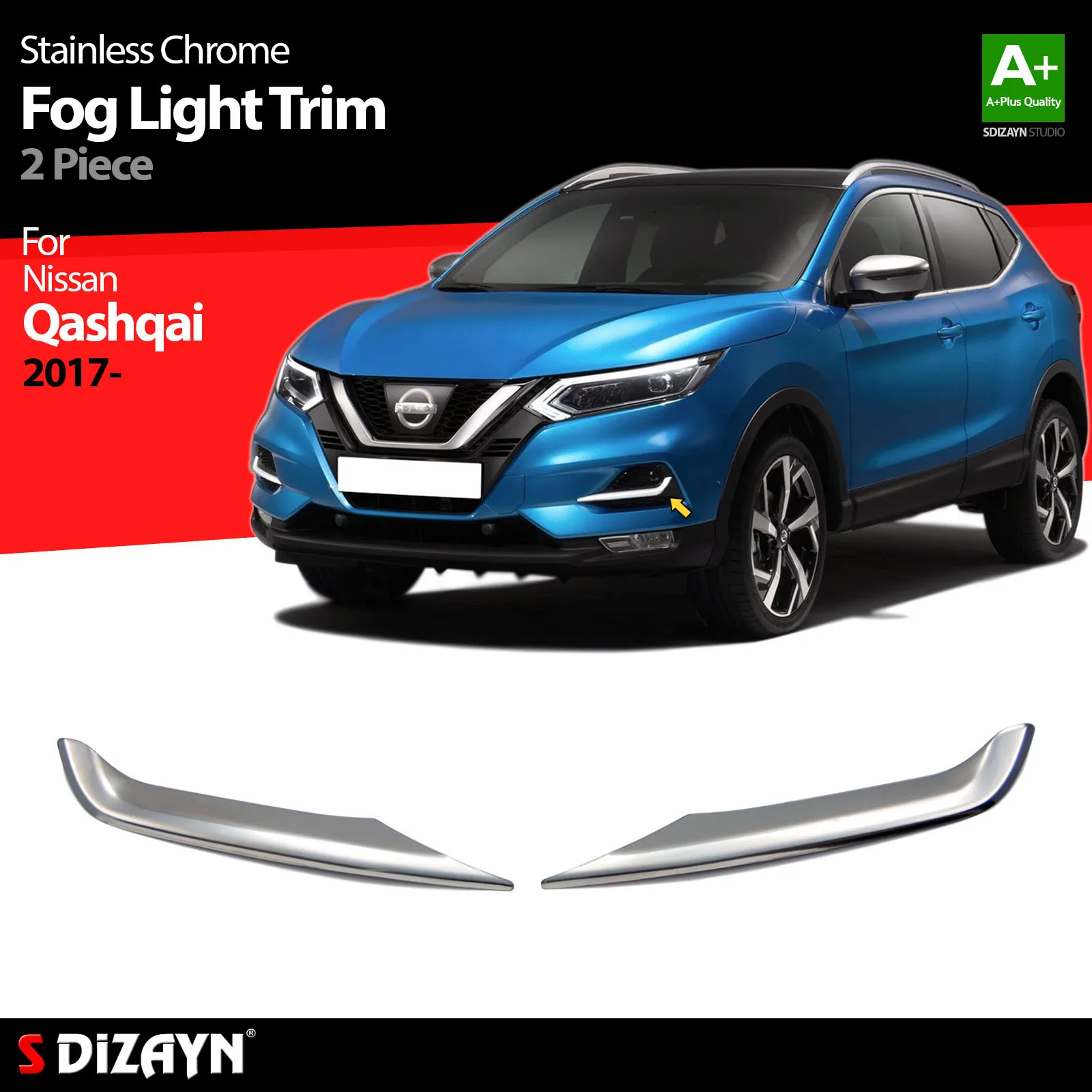 S Dizayn For Nissan Qashqai J11 Chrome Fog Light Trim Stainless Steel 2 Pc Exterior Car Accessories Parts Auto Products Stickers
S Dizayn For Nissan Qashqai J11 Chrome Fog Light Trim Stainless Steel 2 Pc Exterior Car Accessories Parts Auto Products Stickers