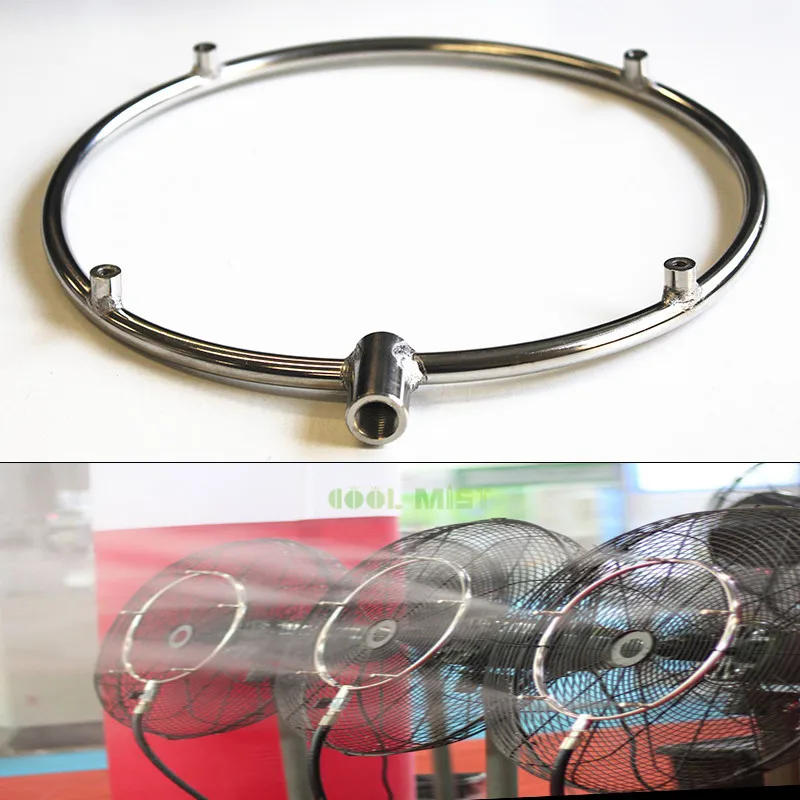 H236 Free shipping stainless steel ring with 400mm diameter 4 nozzle seats mist sprinkler fine fan rings for mist cooling system
H236 Free shipping stainless steel ring with 400mm diameter 4 nozzle seats mist sprinkler fine fan rings for mist cooling system