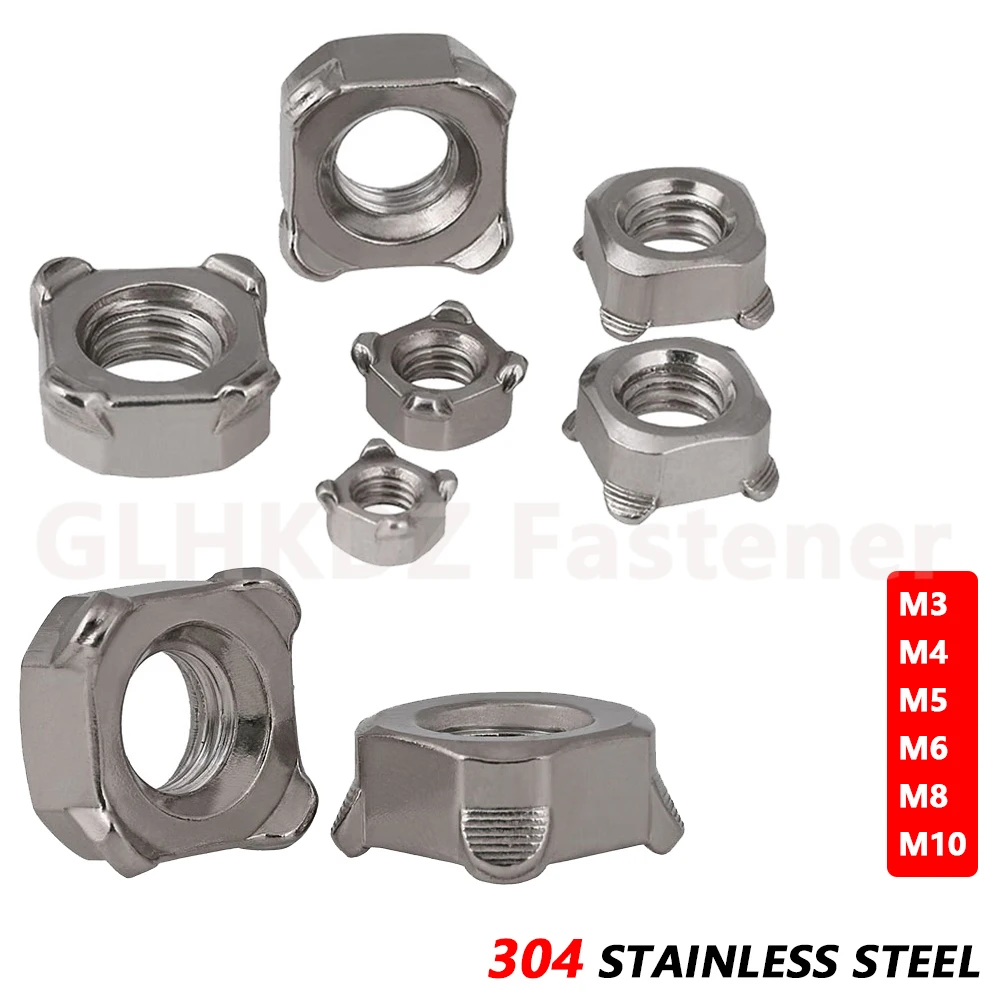 1-10pcs M3 M4 M5 M6 M8 M10 Metric Threaded Square Weld Nuts for Car Seat Belt 304 A2 Stainless Steel DIN928 Corrosion Resistant
1-10pcs M3 M4 M5 M6 M8 M10 Metric Threaded Square Weld Nuts for Car Seat Belt 304 A2 Stainless Steel DIN928 Corrosion Resistant