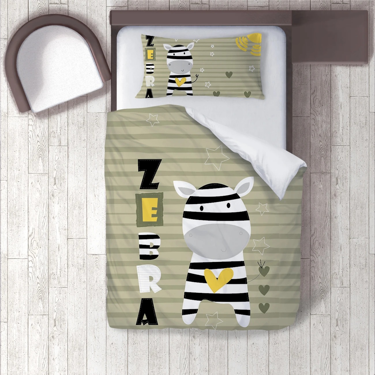 Duvet Cover Set Bedding Set Pillow Case for Baby and Kids Room 3D Printed Zebra Green Model 310
Duvet Cover Set Bedding Set Pillow Case for Baby and Kids Room 3D Printed Zebra Green Model 310