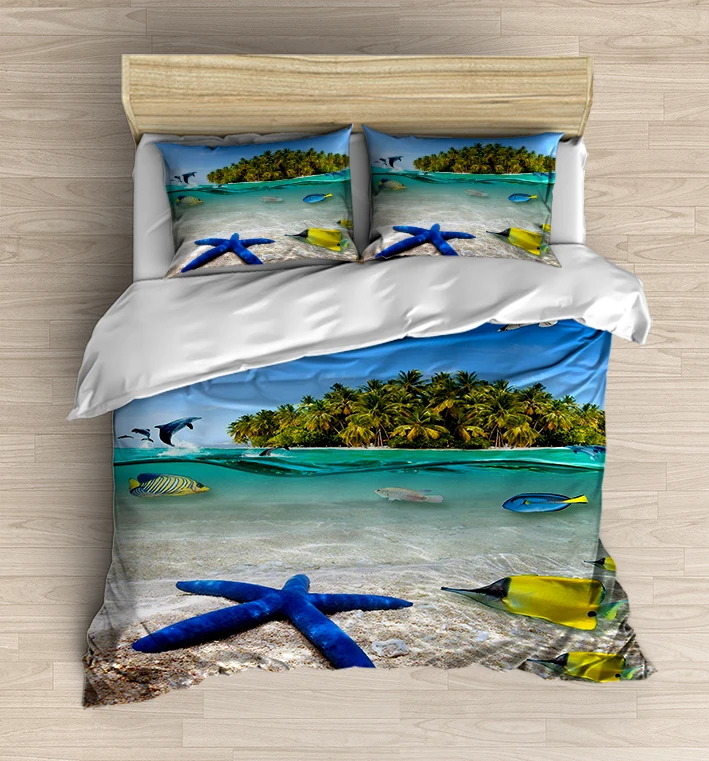Else 4 Piece Green Tropical Island on Blue Sea Shells 3D Print Cotton Satin Double Duvet Cover Bedding Set Pillow Case Bed Sheet
Else 4 Piece Green Tropical Island on Blue Sea Shells 3D Print Cotton Satin Double Duvet Cover Bedding Set Pillow Case Bed Sheet