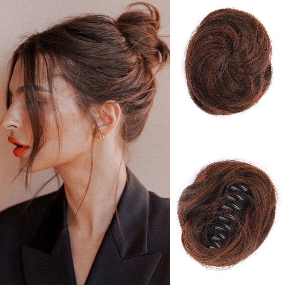 SHANGKE Girl's Synthetic Chignon Black Brown Straight Messy Bun For Women And Kids Donut Roller Hair Bun
SHANGKE Girl's Synthetic Chignon Black Brown Straight Messy Bun For Women And Kids Donut Roller Hair Bun