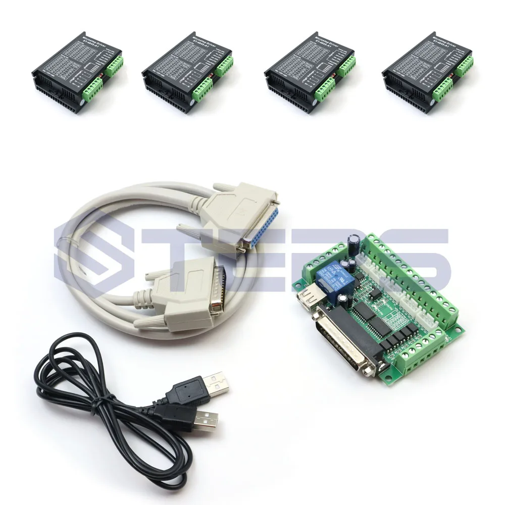 Free shipping mach3 CNC 4 Axis Kit,TB6600 4 Axis 4.5A Driver Stepper Motor Controller kit for mach3 + 5 axis breakout board
Free shipping mach3 CNC 4 Axis Kit,TB6600 4 Axis 4.5A Driver Stepper Motor Controller kit for mach3 + 5 axis breakout board