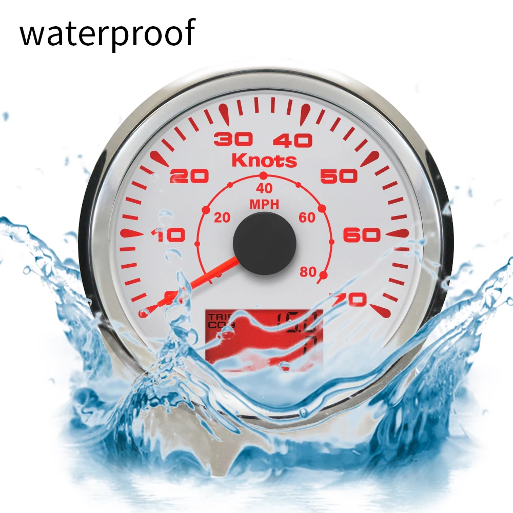 ELING Waterproof 85mm 0-35Knots/0-70Knots GPS Speedometer Odometer with 8 Color Backlight Universal 3-3/8 inches 85mm 12V/24V
ELING Waterproof 85mm 0-35Knots/0-70Knots GPS Speedometer Odometer with 8 Color Backlight Universal 3-3/8 inches 85mm 12V/24V