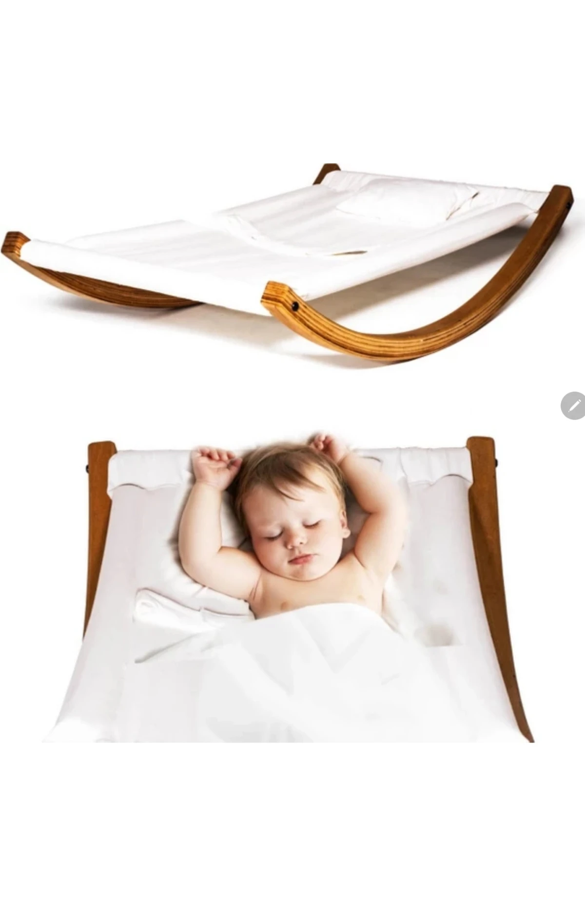 Деревянная детская люлька, хлопковая Люлька-качалка из необработанной ткани
Деревянная детская люлька, хлопковая Люлька-качалка из необработанной ткани