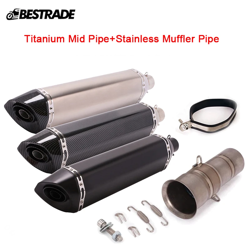 Exhaust System Titanium Mid Pipe Slip51mm Stainless/Carbon Muffler Modified For Duke 1190/1050/1090 1290 Super Adventure R/S/T
Exhaust System Titanium Mid Pipe Slip51mm Stainless/Carbon Muffler Modified For Duke 1190/1050/1090 1290 Super Adventure R/S/T