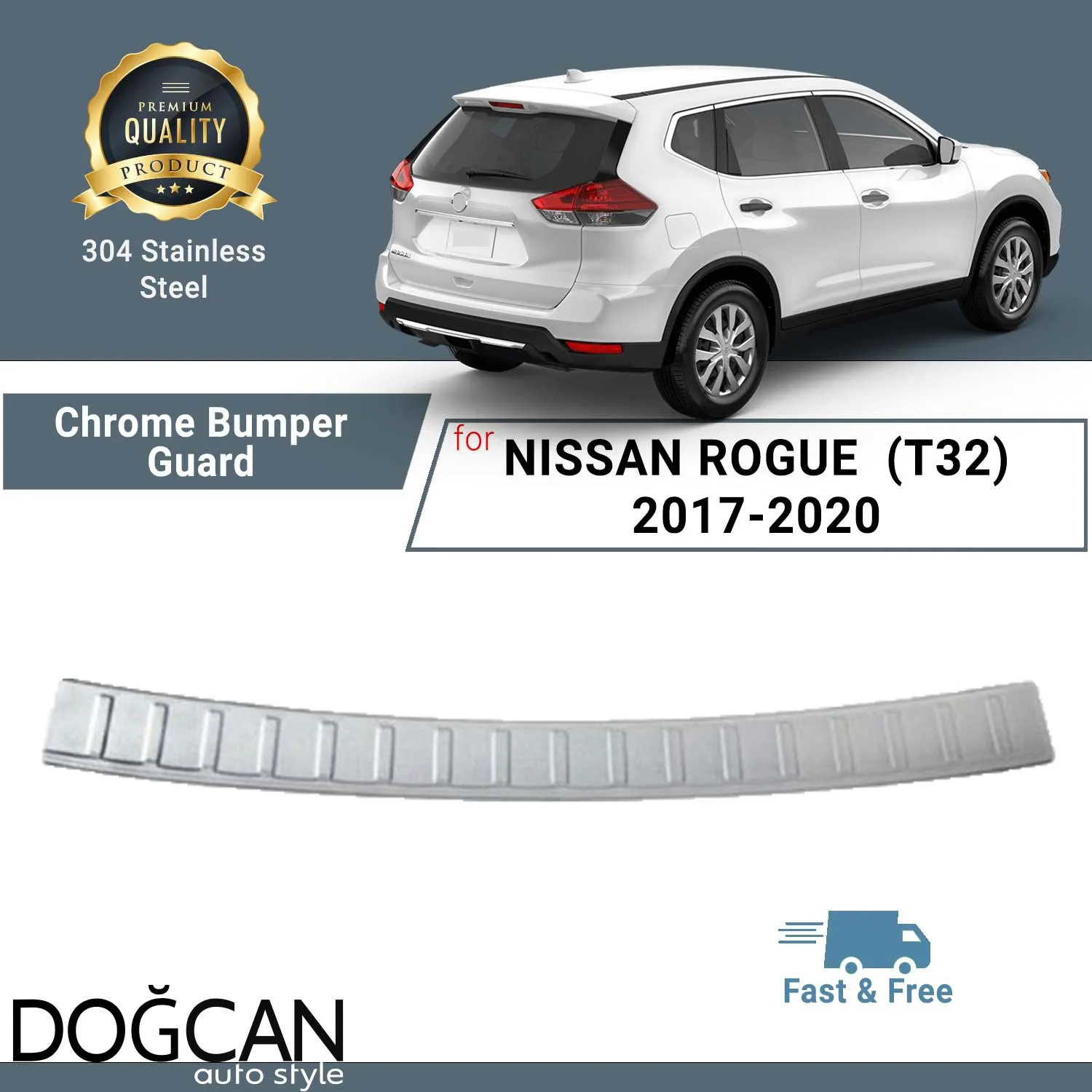Fit Nissan Rogue(T32) 2017-2020 Chrome Rear Bumper Sill Protector Stainless Steel Trunk Guard Cover Trim
Fit Nissan Rogue(T32) 2017-2020 Chrome Rear Bumper Sill Protector Stainless Steel Trunk Guard Cover Trim