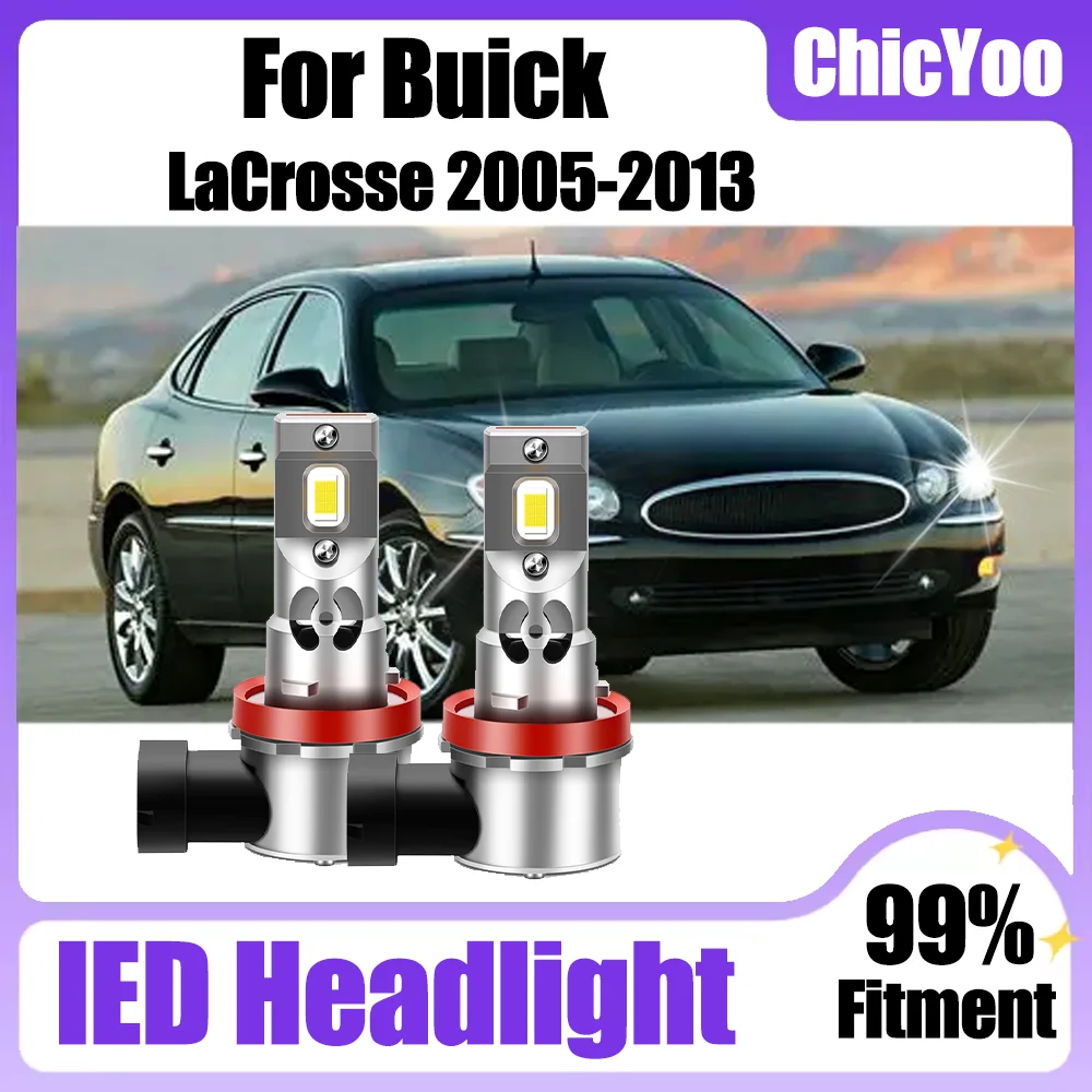 

2PCS Canbus No error 150W High Power 6000K White Super Bright Car LED Headlights Car Light Bulbs For Buick LaCrosse 2005-2013