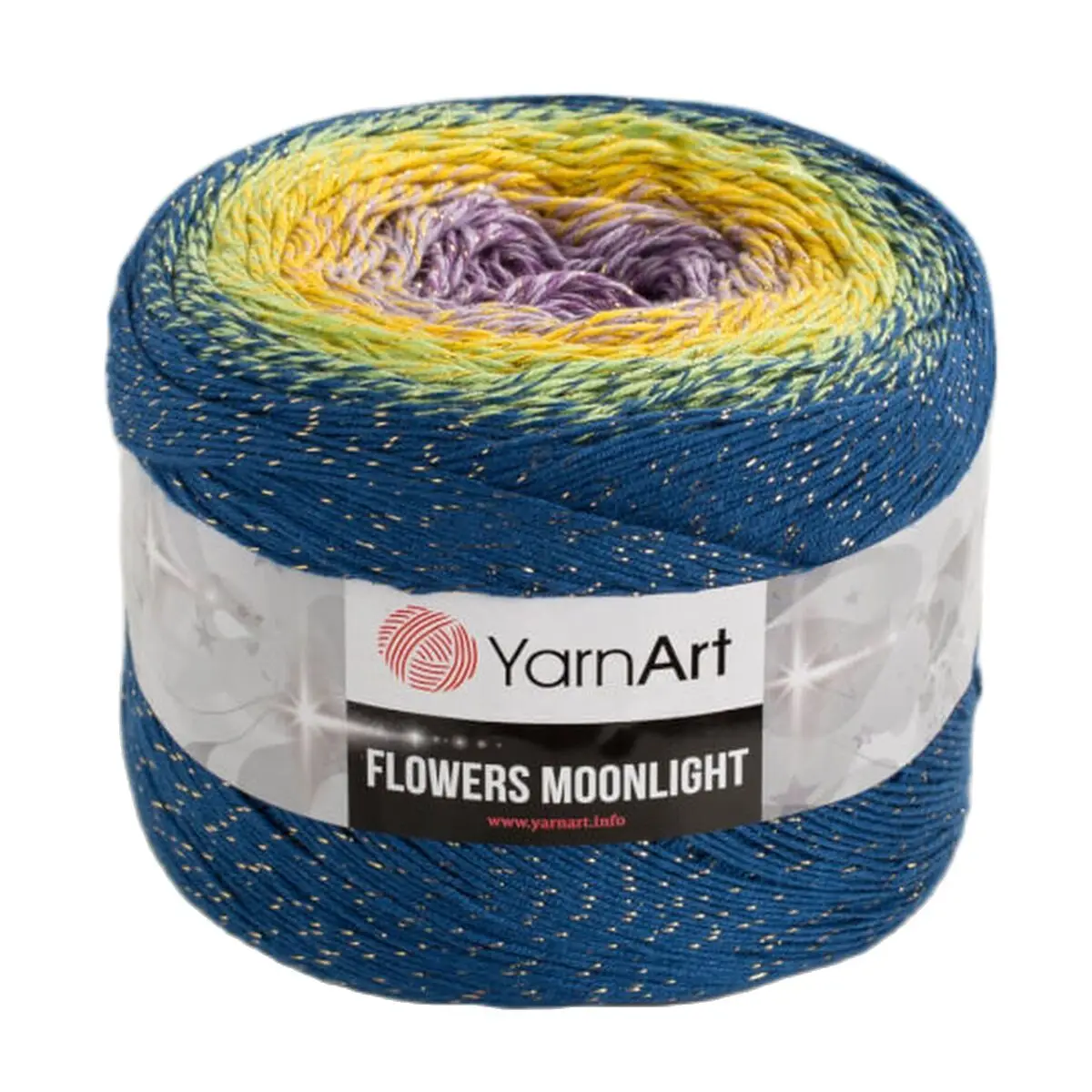 Yarnart Flowers Moonlight Glittery Marbling 260Gr 1000 M. Hand Knitting Yarn 53% Cotton 43% Polyacrylic 4% Metallic Polyester