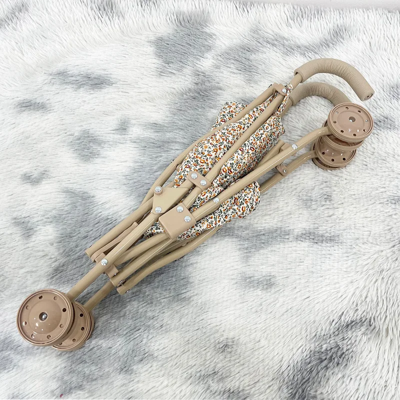 Floraler Puppenwagen für Puppen, zusammenklappbarer Puppenwagen, Kutsche mit Tasche, Puppenzubehör, Spielspielzeug, Haus, Jungen und Mädchen, Geburtstagsgeschenk – Detail 16