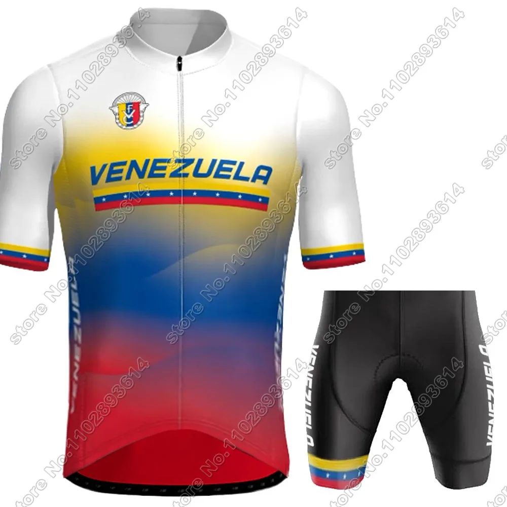 2024 VENEZUELA Cycling Jersey Set Summer National Team Cycling Clothing Road Bike Shirts Suit Bicycle Bib Shorts MTB Maillot