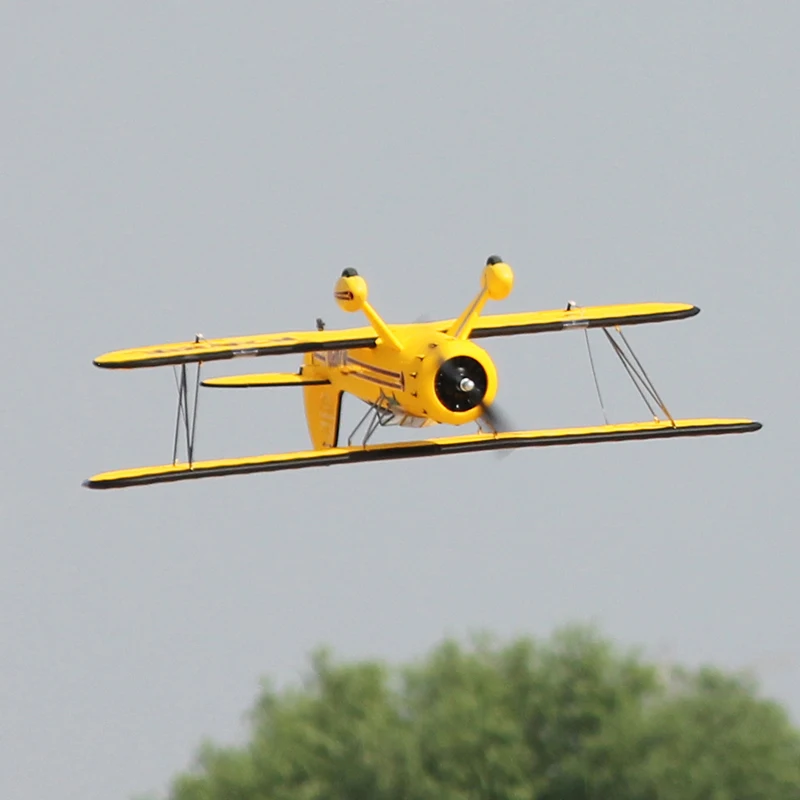 Dynam Waco YMF-5D V2 أصفر 4S RC ثنائي الطائرة 1.3 متر جناحيها طائرة نموذجية جاهزة للطيران للمبتدئين والخبراء