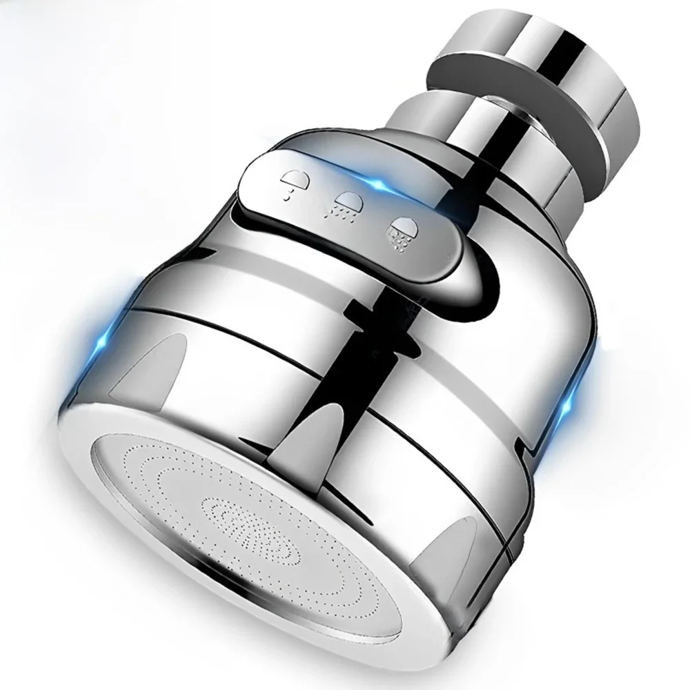 Kitchen Faucet Aerator Adjustable 360 Degree Swivel Three Mode Sprayer Filter Diffuser Water Saving Nozzle Bath Faucet Connector