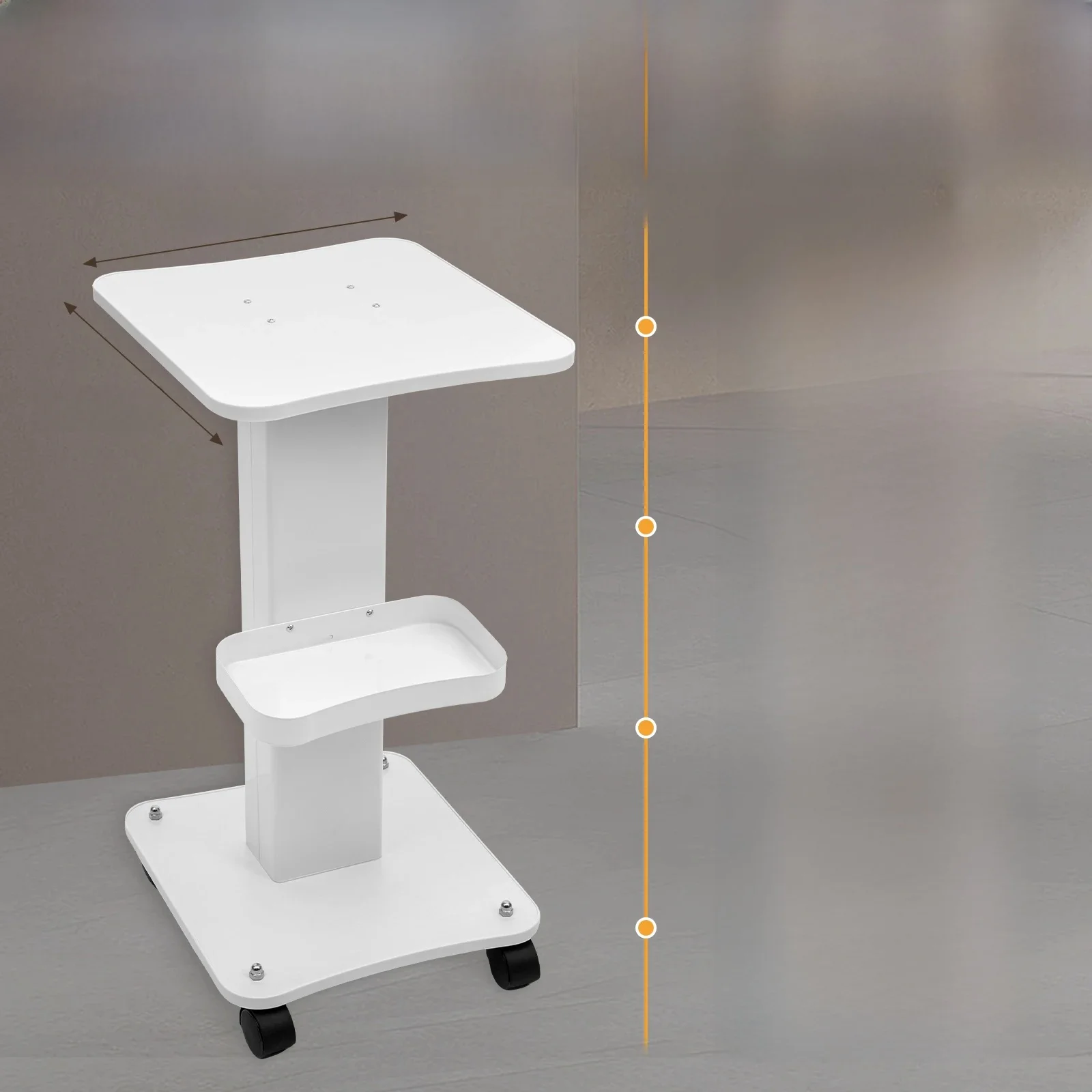 Abs Schoonheidssalon Trolley Eenvoud Voetstuk Rollende Kar Lading 40Kg Voor Schoonheidssalons Ziekenhuizen Kappers Laboratoria - afbeelding 2